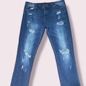 Jeans. No brand distressed Jean's, size 0M (sku 438)